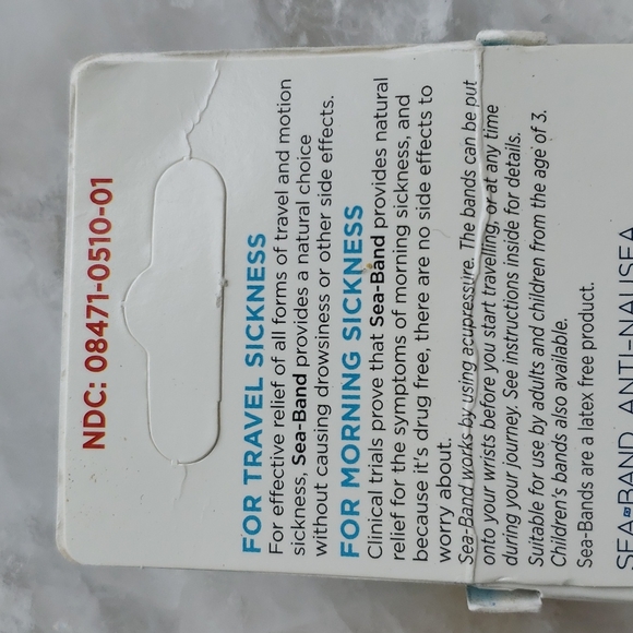 •Sea Band one pair Child  Acupressure Wrist Band - Picture 5 of 6